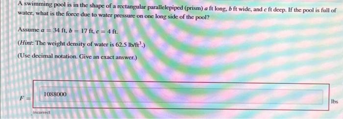 Solved A swimming pool is in the shape of a rectangular | Chegg.com