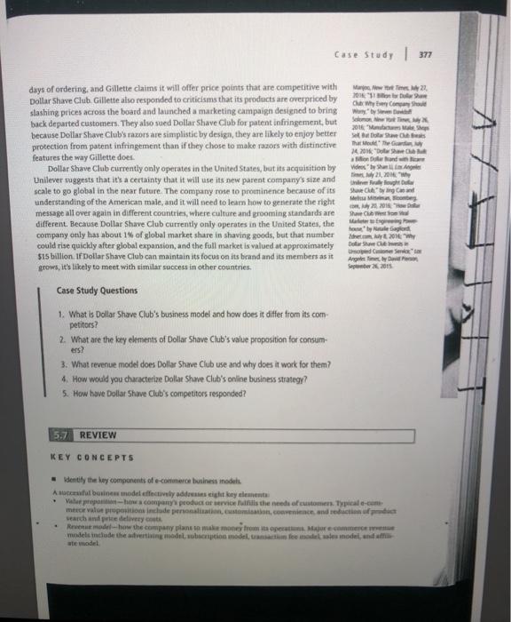 Solved 374 CHAPTER E-commerce Business Strategies 5.6 CASE | Chegg.com