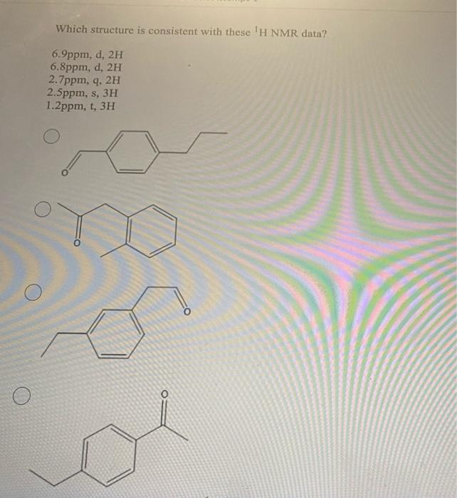 Solved Which structure is consistent with these 'H NMR data? | Chegg.com