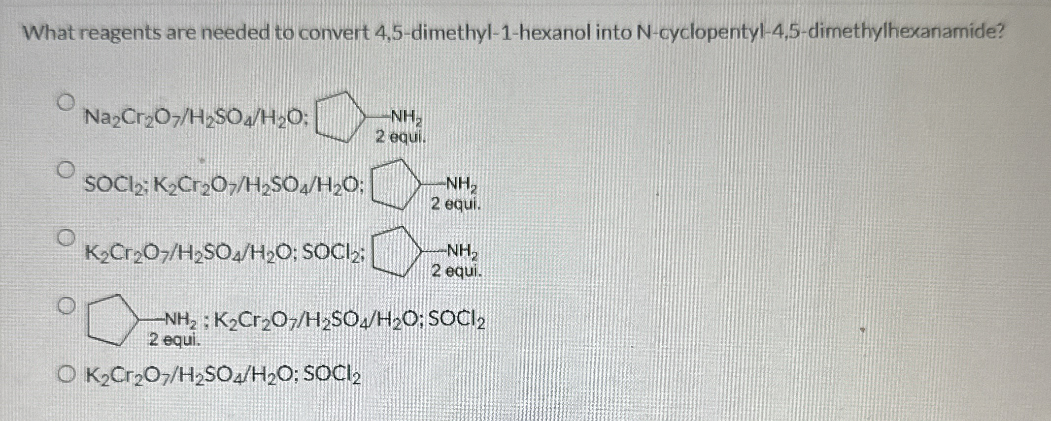 What reagents are needed to convert | Chegg.com
