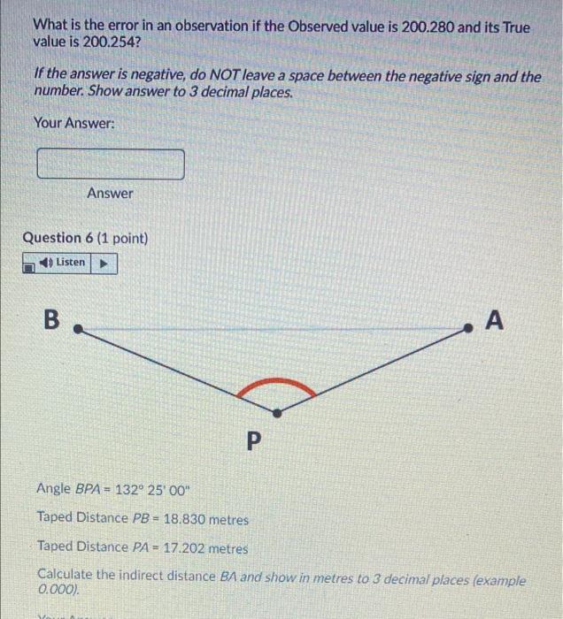 Solved What is the error in an observation if the Observed | Chegg.com