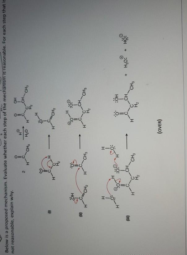 Solved Below Is A Proposed Mechanism. Evaluate Whether Each | Chegg.com