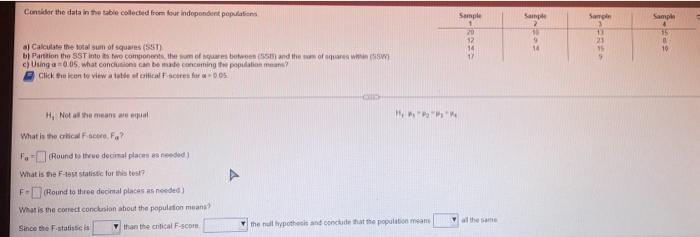 Solved Consider the data in the table collected from our | Chegg.com