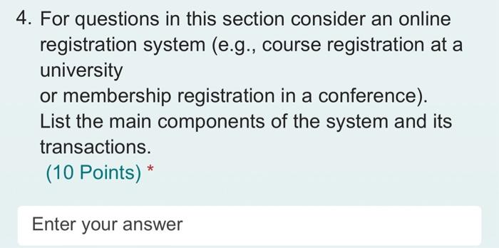 Solved 4. For questions in this section consider an online | Chegg.com