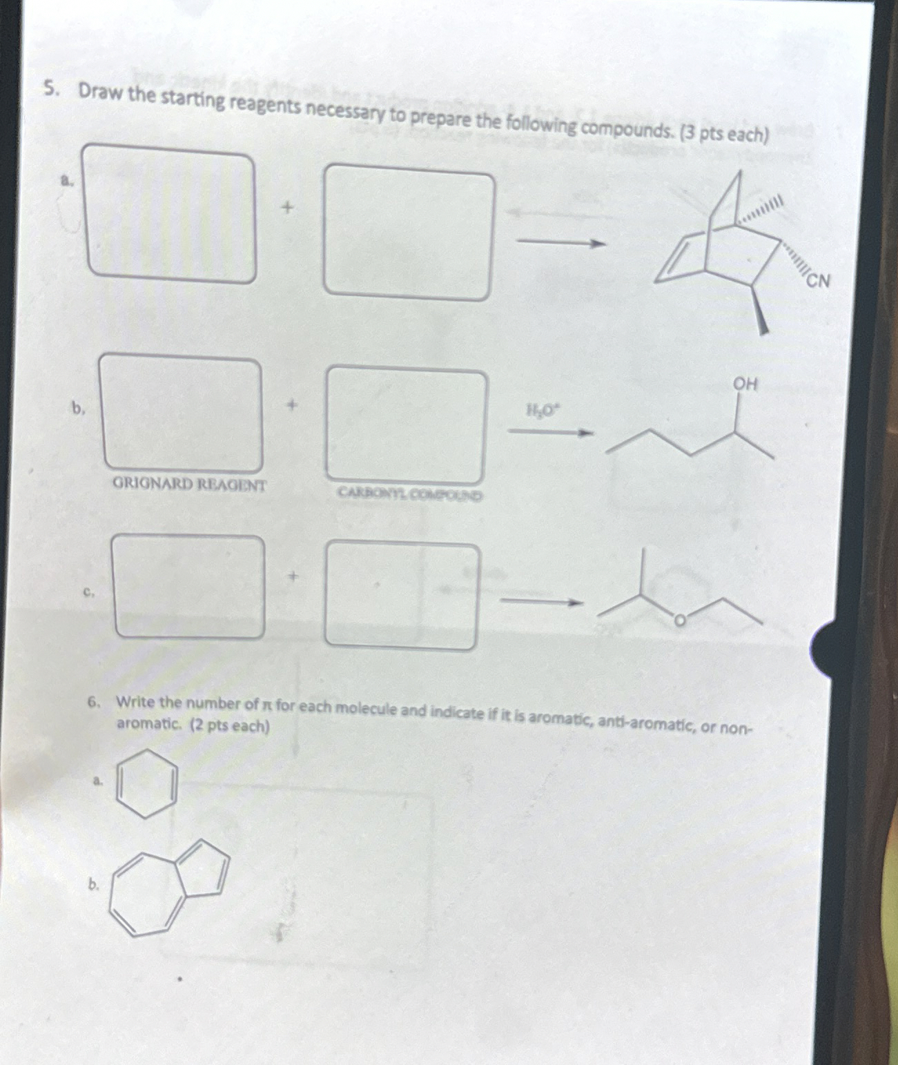 Solved Draw the starting reagents necessary to prepare the | Chegg.com