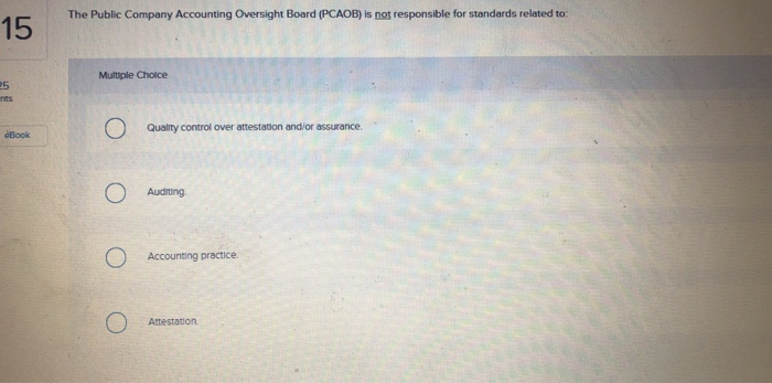 Solved The Public Company Accounting Oversight Board (PCAOB) | Chegg.com