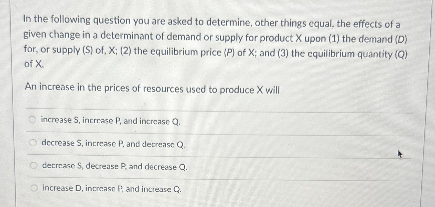 Solved In the following question you are asked to determine, | Chegg.com