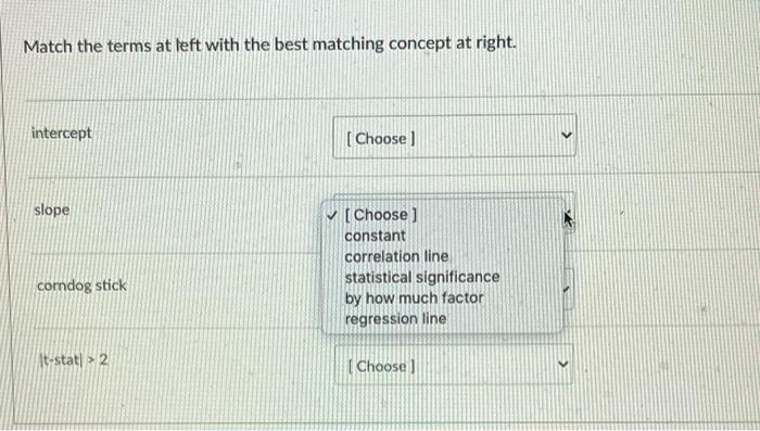 Solved Match the terms at left with the best matching | Chegg.com