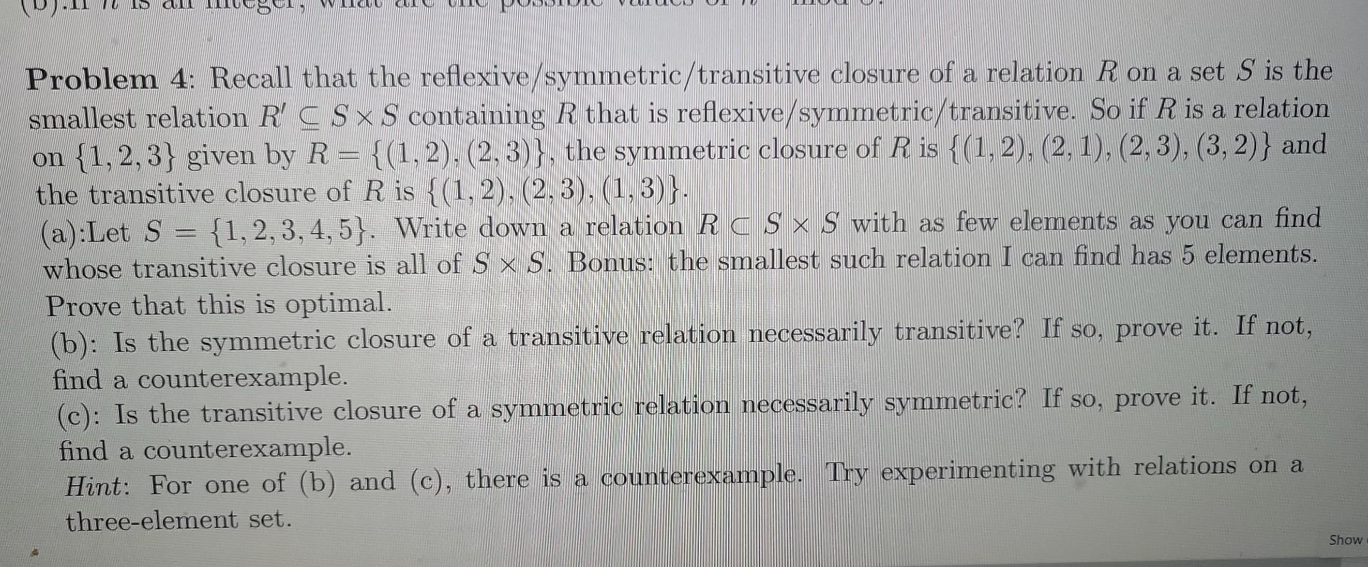 Solved Problem 4: Recall that the | Chegg.com