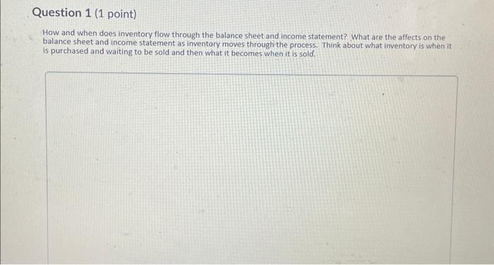 is inventory in balance sheet or income statement