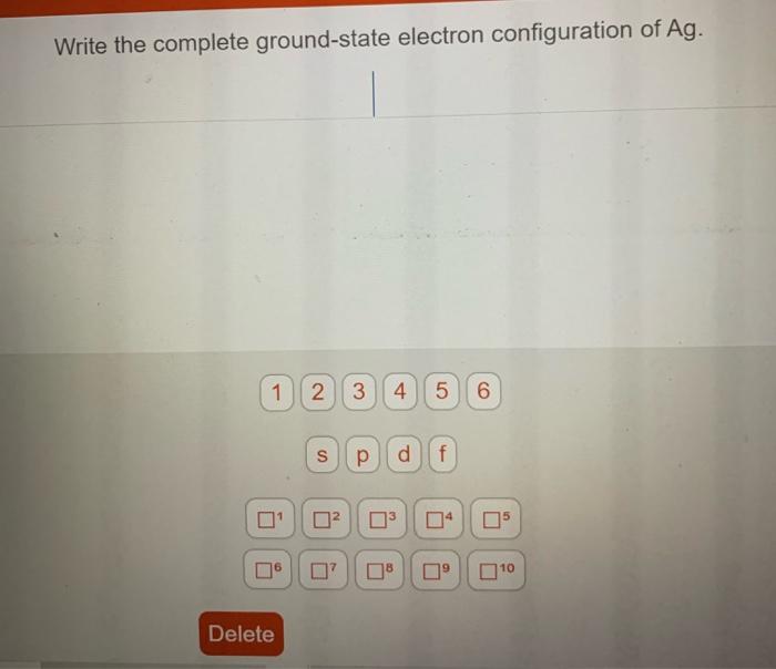 Complete Ground State Electron Configuration Of Na