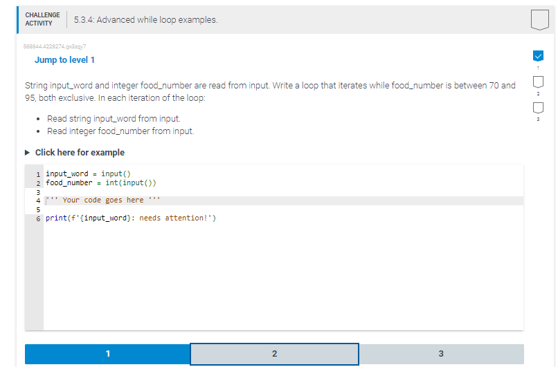 Solved 5.3.4: Advanced while loop examples.String input_word | Chegg.com