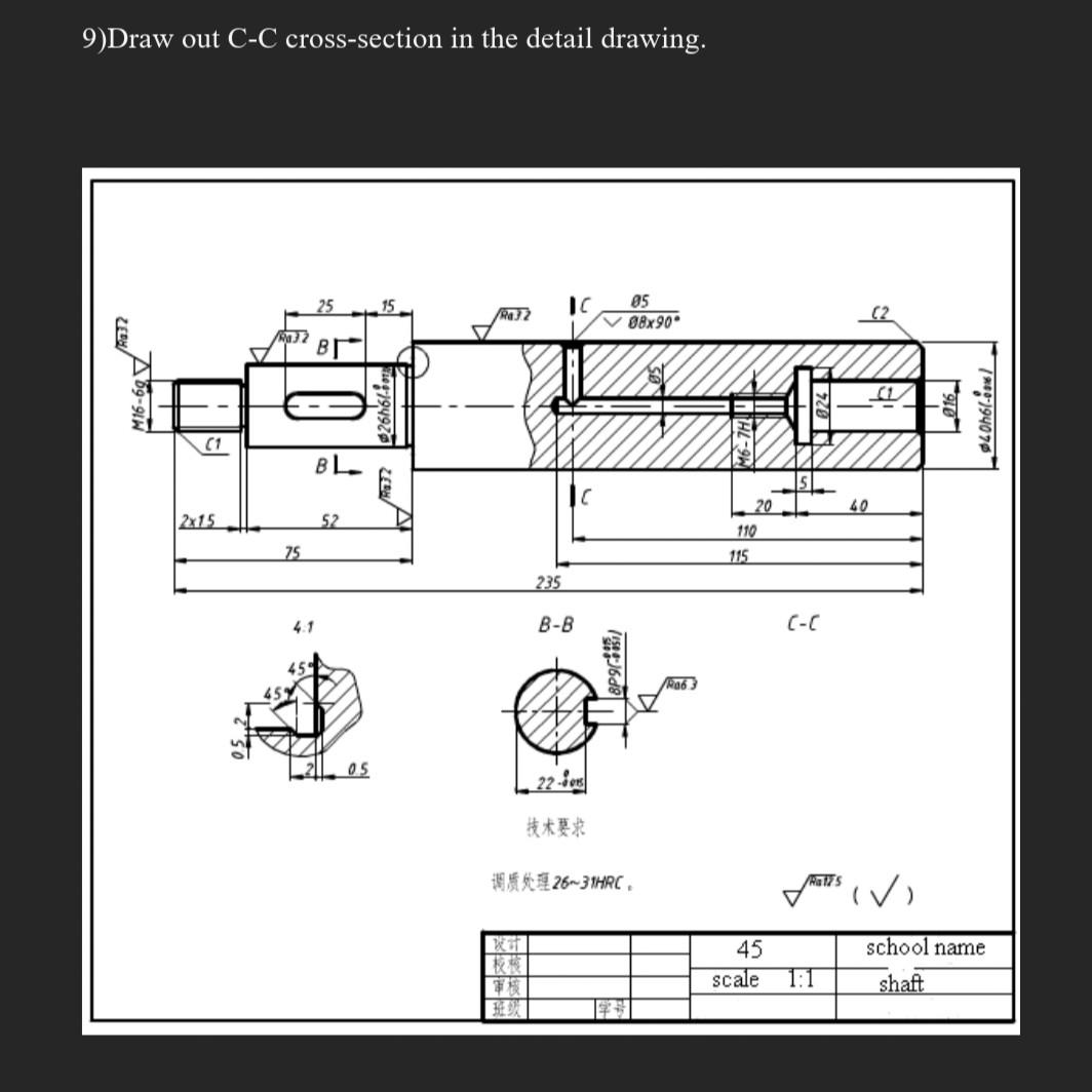Solved 9 Draw Out C C Cross Section In The Detail Drawing Chegg Solved 9 Draw Out C C Cross Section In The Detail Drawing Chegg