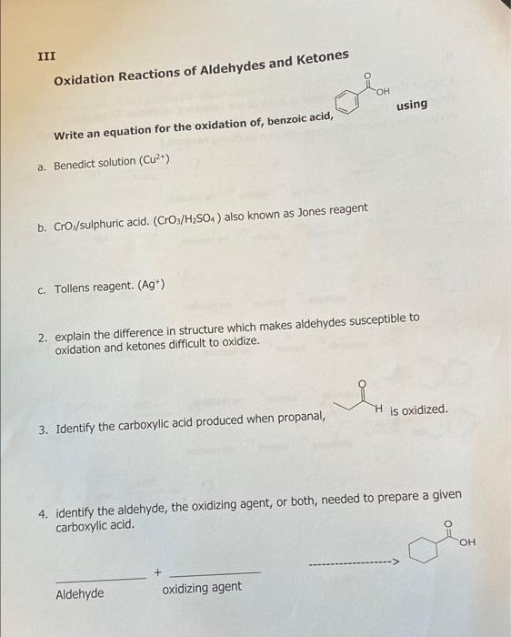 Solved b. CrO3 /sulphuric acid. (CrO3/H2SO4) also known as | Chegg.com