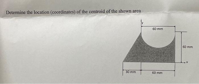 Solved Determine the location (coordinates) of the centroid | Chegg.com