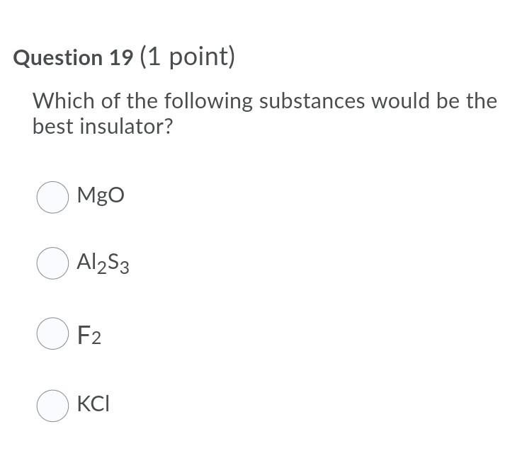 Solved Question 20 (1 Point) Which Of The Following | Chegg.com