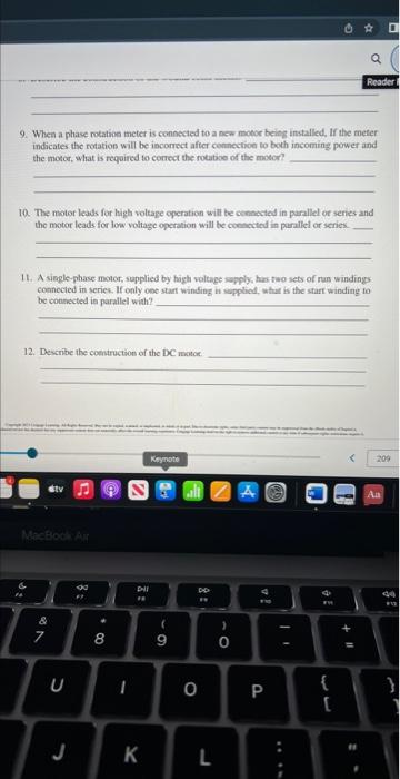 Solved 1. What is the source of electric power for the motor | Chegg.com