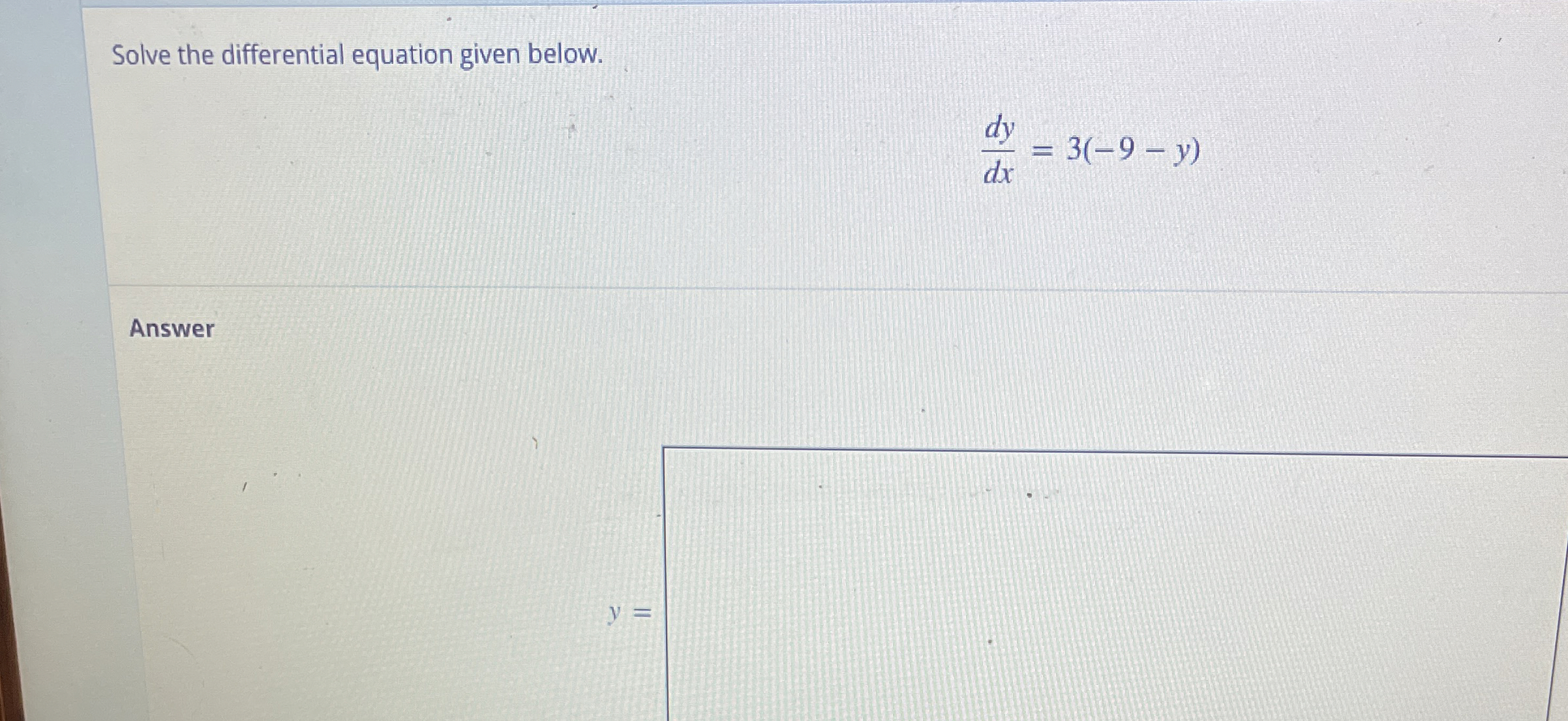 Solved Solve the differential equation given | Chegg.com