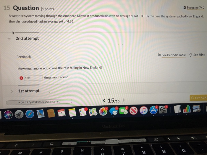Solved 15 Question (1 point) See page 749 A weather system | Chegg.com