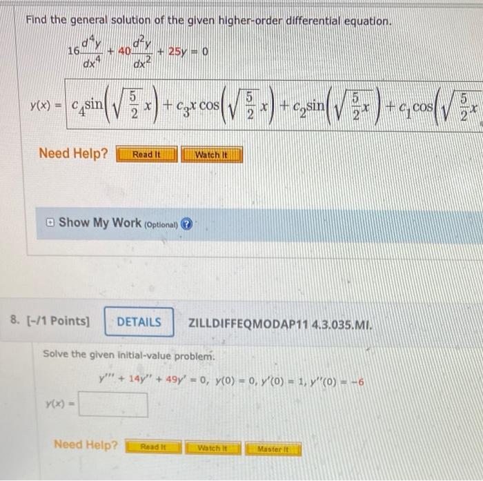Solved Find the general solution of the given higher-order | Chegg.com