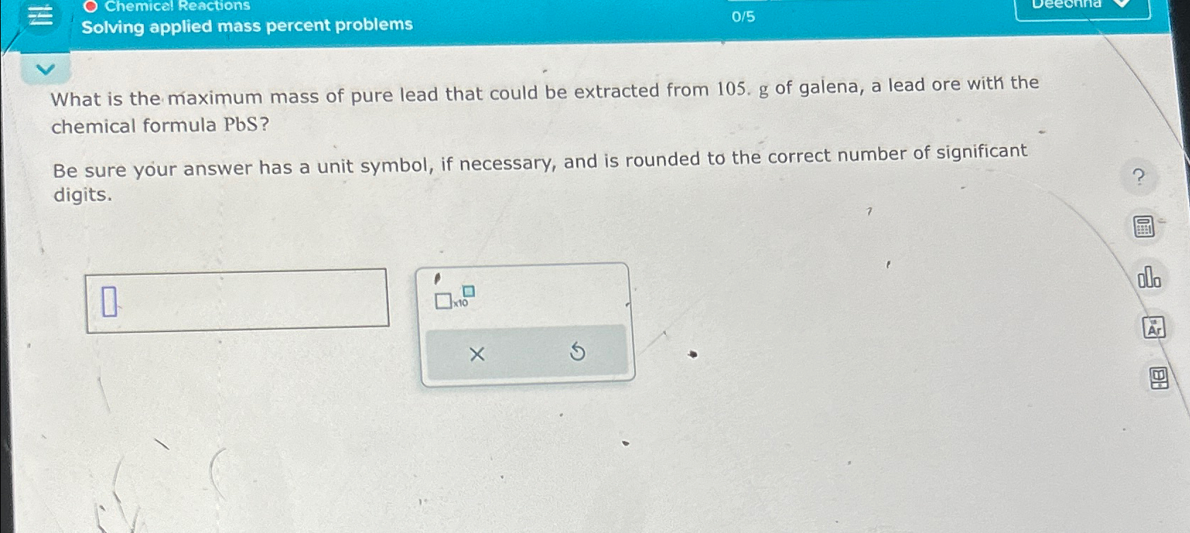 Chemical ReactionsSolving applied mass percent | Chegg.com