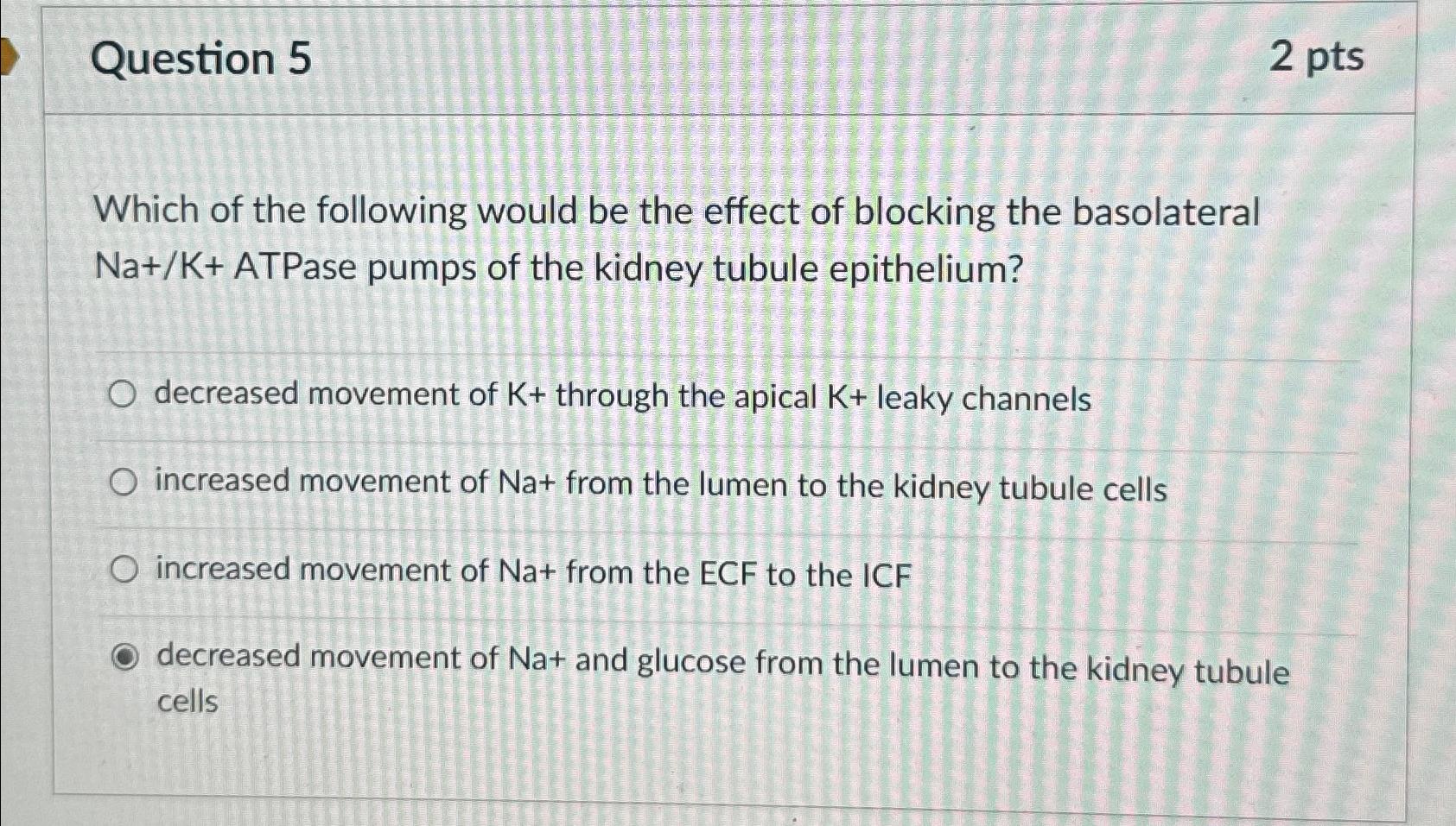 Solved Question 52 ﻿ptsWhich of the following would be the | Chegg.com