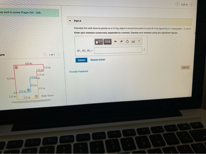 Solved calculate The work done by gravity as a 3.5 KG object | Chegg.com