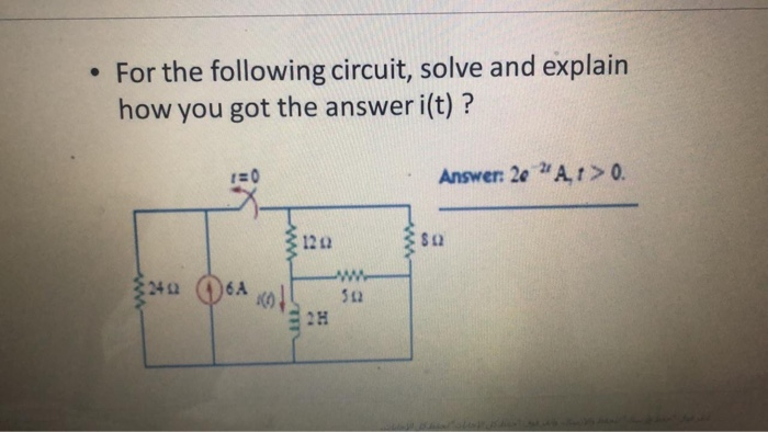 Solved • For The Following Circuit, Solve And Explain How | Chegg.com