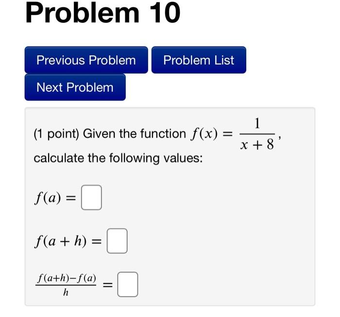 Solved Assignment: Problem 8 Previous Problem Problem List | Chegg.com
