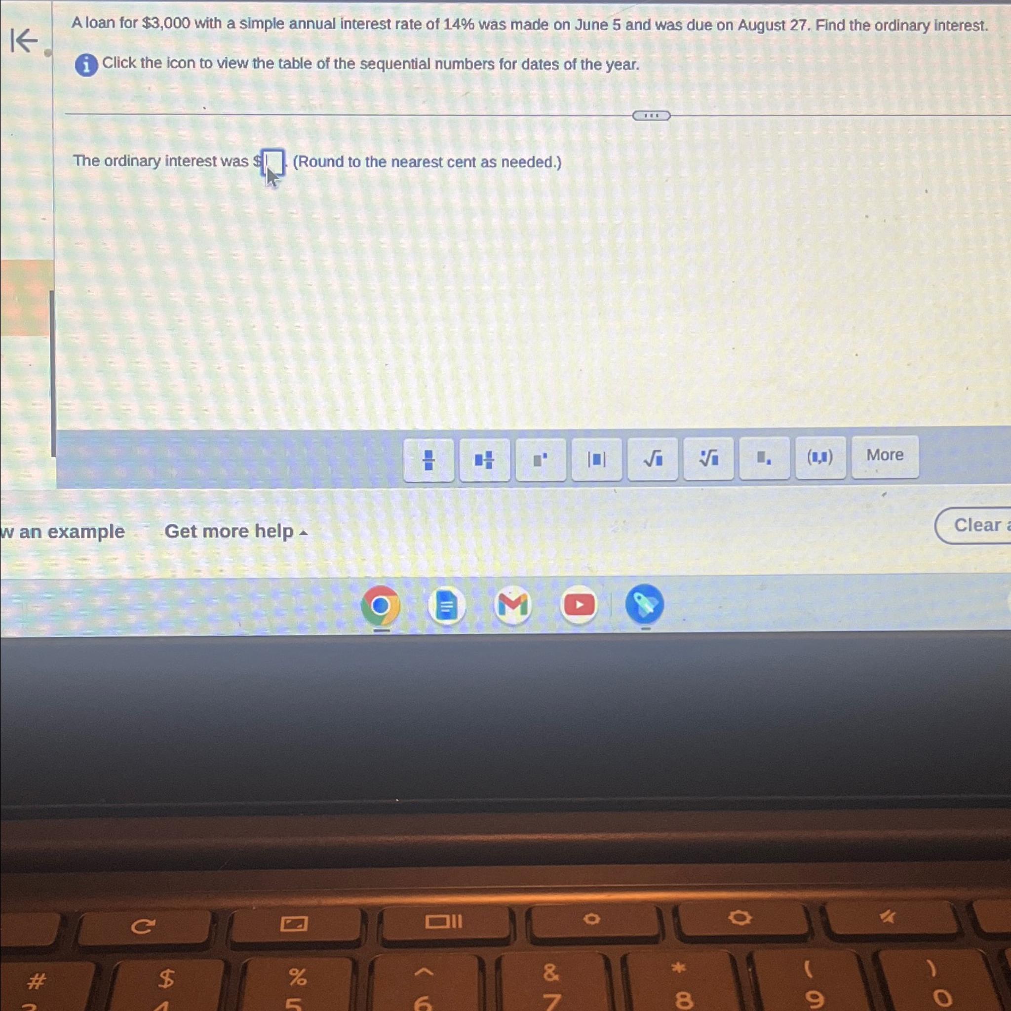 Solved a loan for 3 000 with a simple annual interest rate chegg