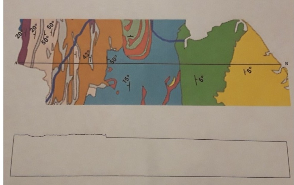 Solved The map on the next page is a simplified geologic map | Chegg.com