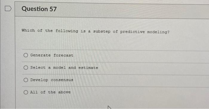 Solved Question 57 Which of the following is a substep of | Chegg.com