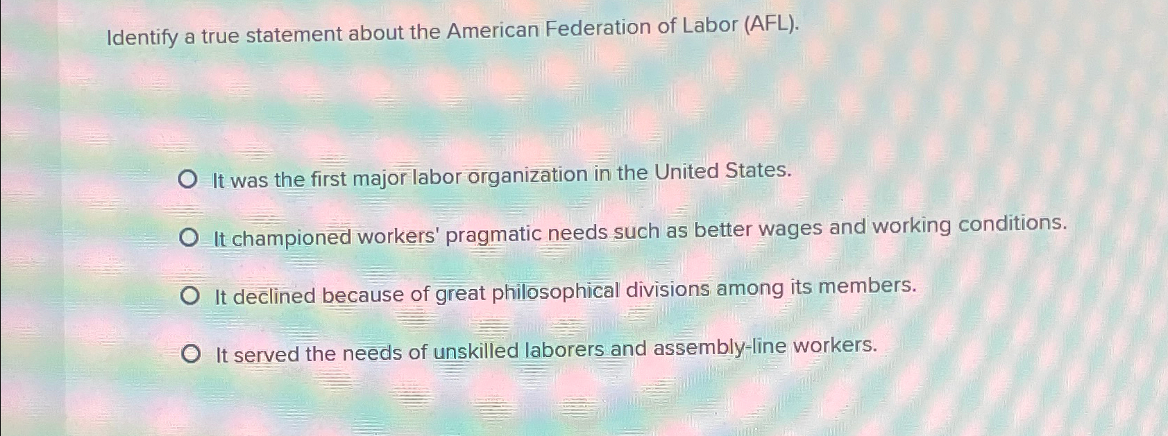 Solved Identify a true statement about the American | Chegg.com