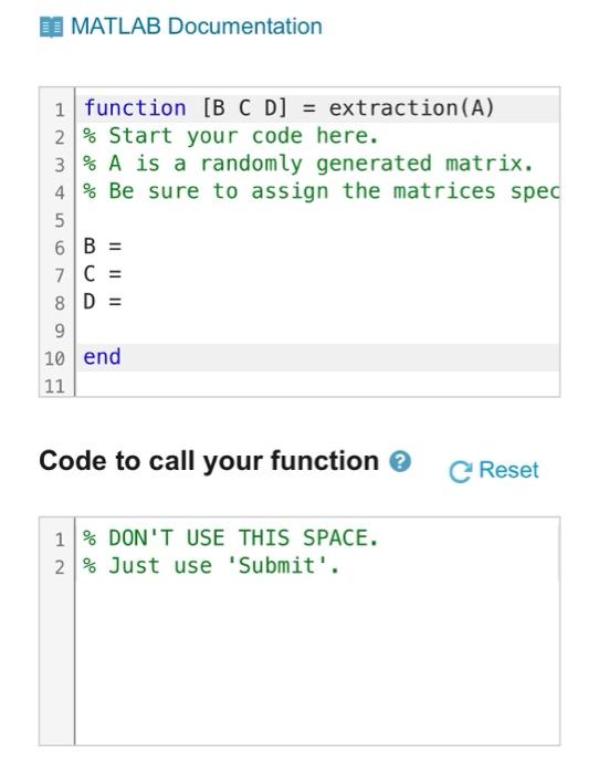 Solved The matrix, variable A, is randomly generated (you do | Chegg.com