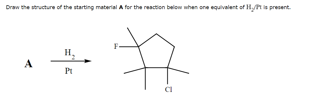 Solved Draw the structure of the starting material A for the | Chegg.com