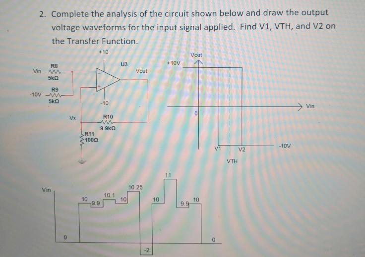 Solved 2. Complete the analysis of the circuit shown below | Chegg.com