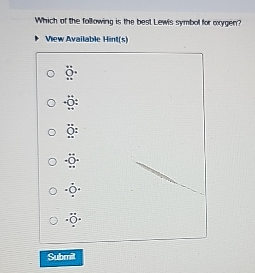 Lewis Simbole Solved Which of the following is the best Lewis symbol for | Chegg.com