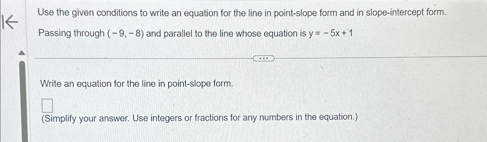 Solved Use the given conditions to write an equation for the | Chegg.com