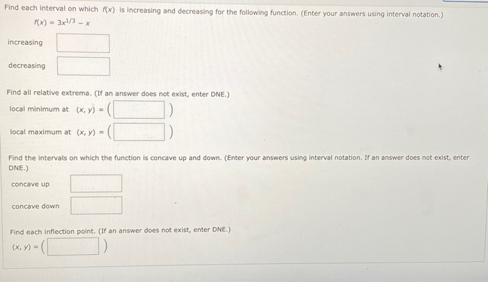 Solved Find each interval on which f(x) is increasing and | Chegg.com