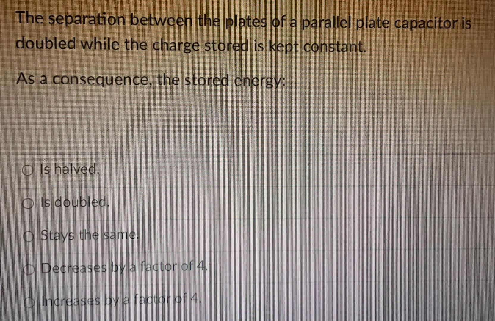 Solved The separation between the plates of a parallel plate 