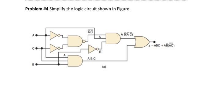 Solved Problem #4 Simplify the logic circuit shown in | Chegg.com