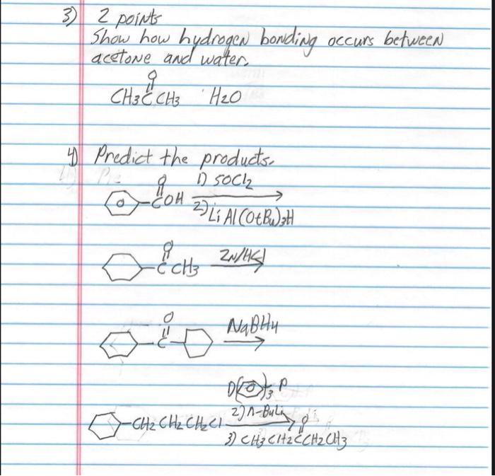 Solved 2 Points Show How Hydrogen Bonding Occurs Between Chegg Com   Image