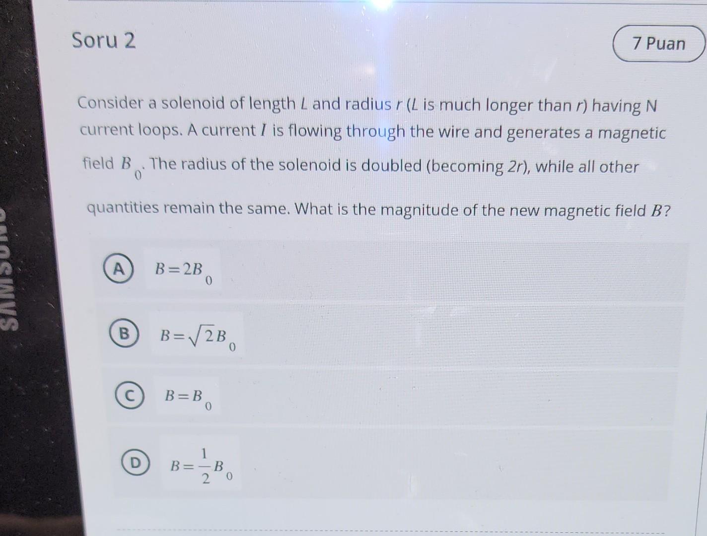 Solved Consider A Solenoid Of Length L And Radius R ( L Is | Chegg.com