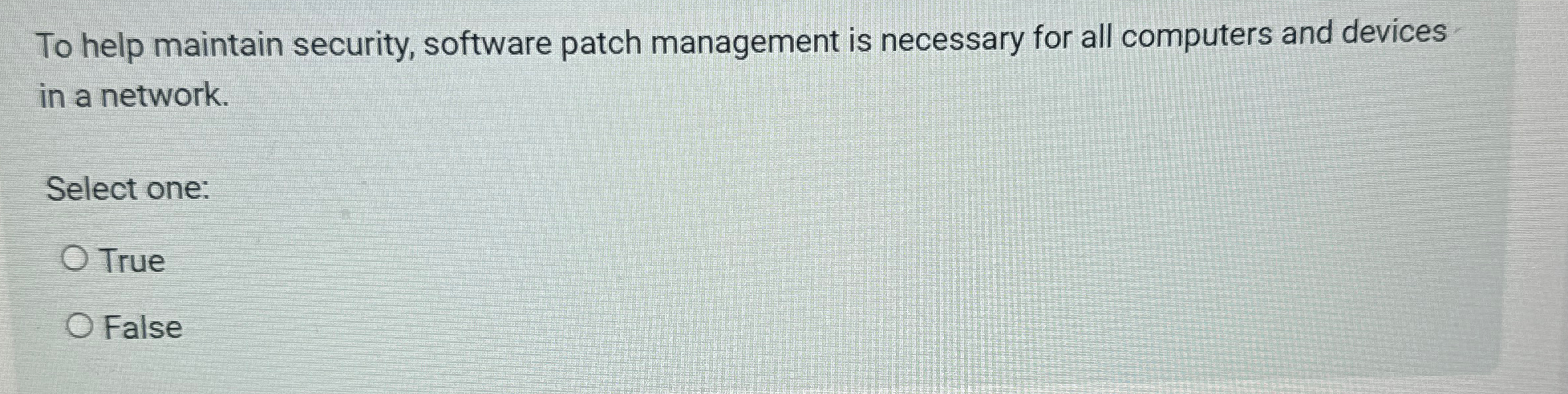 Solved To help maintain security, software patch management | Chegg.com