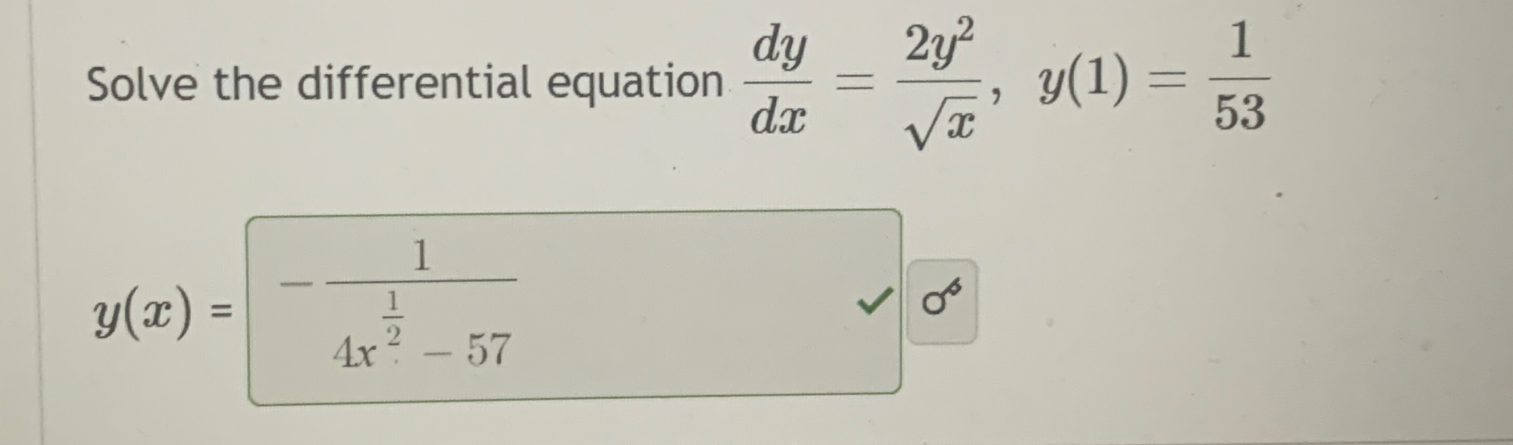 Solved Solve the differential equation | Chegg.com