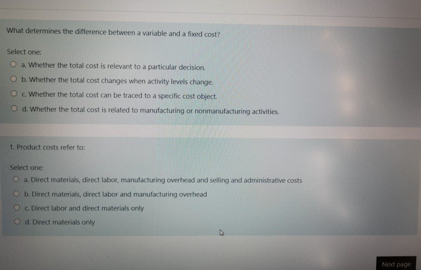 Solved What determines the difference between a variable and | Chegg.com