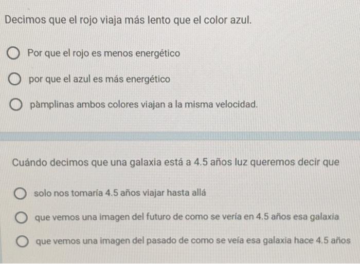 Decimos que el rojo viaja más lento que el color azul. Por que el rojo es menos energético por que el azul es más energético