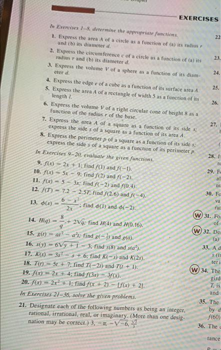 Solved EXERCISES 25. 1 In Exercises 1-8. determine the | Chegg.com
