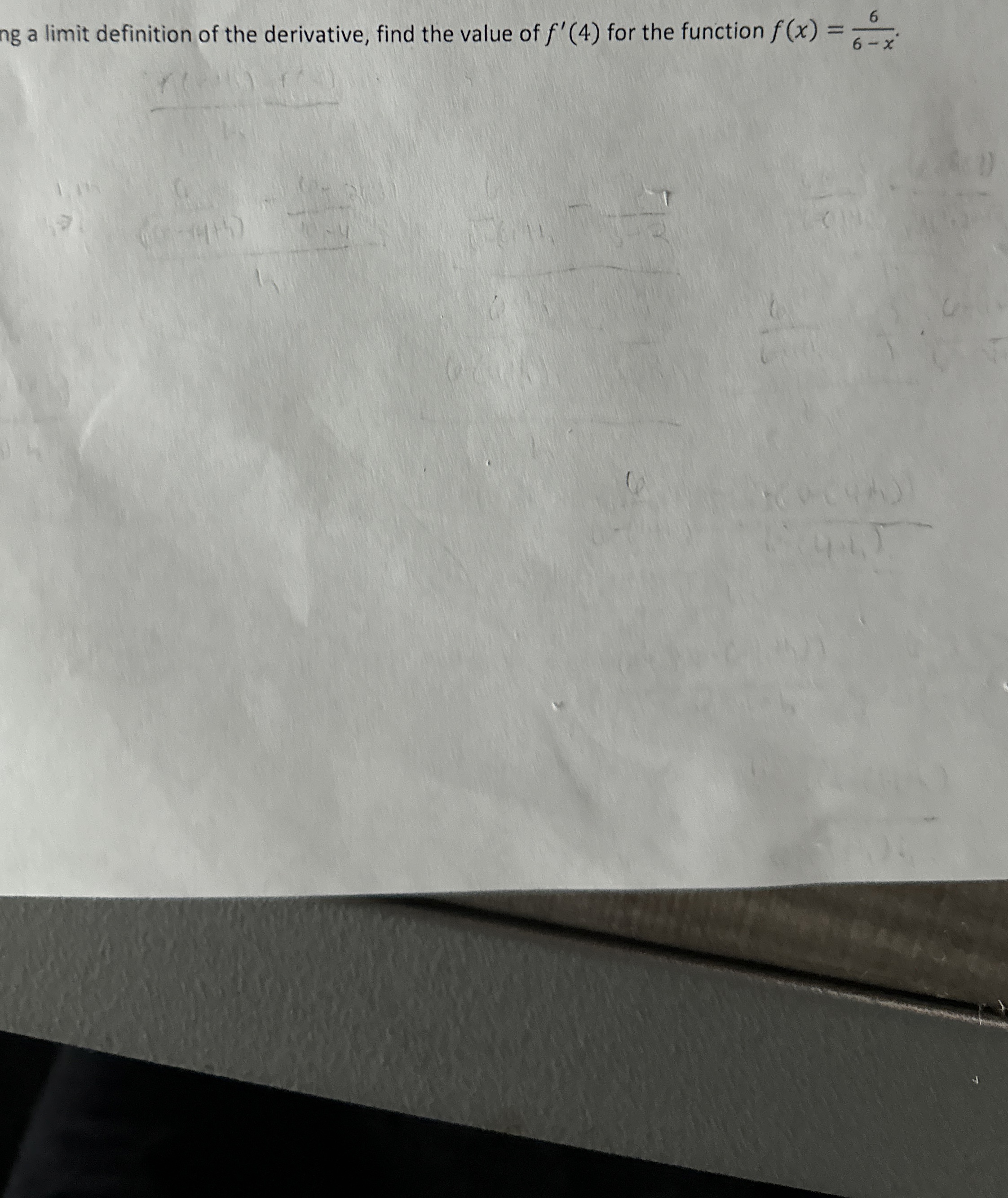 Solved g a limit definition of the derivative, find the