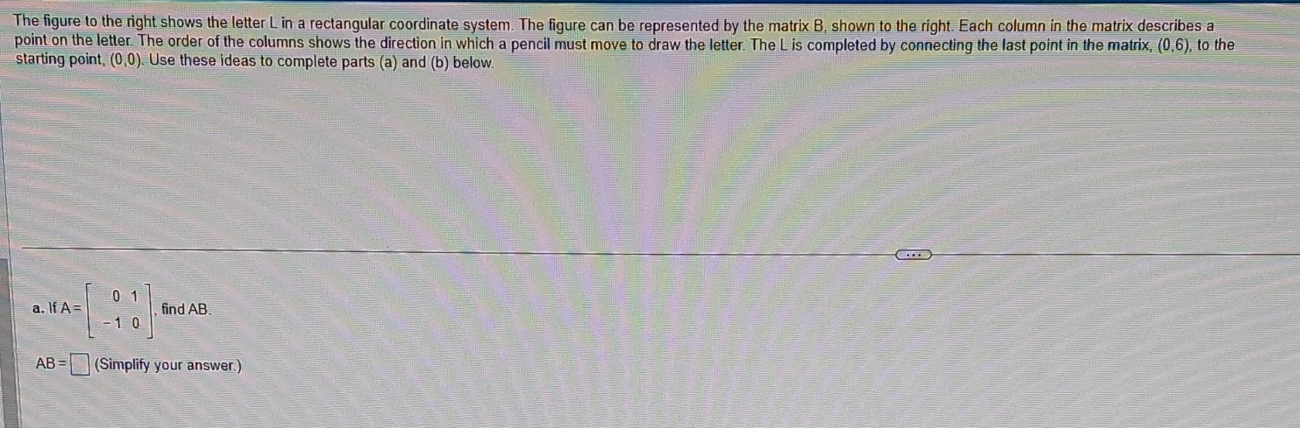 Solved The figure to the right shows the letter L in a | Chegg.com